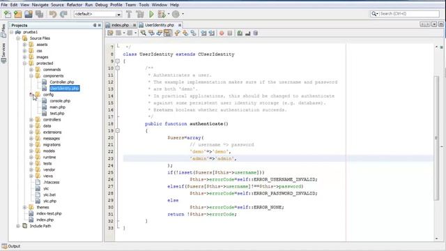 Estructura de una aplicación de yii framework. Video 2. смотреть онлайн