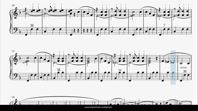 Under Paris Skies - Accordion - Hubert Giraud (Sheets Music, Tutorial Score)