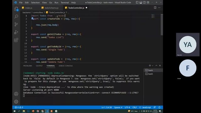 Database Connectivity, Coneccting DB with Backend using Mongoose смотреть онлайн