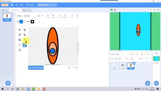 การสร้างเกมพายเรือผจญภัยด้วย Scratch 3.0 смотреть онлайн