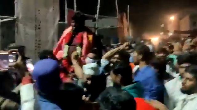 Yousufguda Venkat Anna❣️ (Praveen Yadav) victory ✌️ celebration at Chithrapuri hills смотреть онлайн