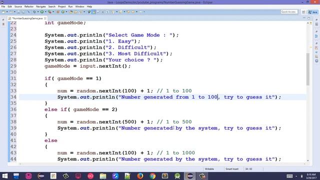 45. Adding Difficulty Level to Number Guessing Game in Java - Pashto смотреть онлайн