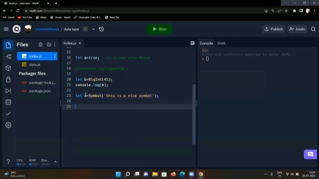 DATA TYPES || IN JAVASCRIPT || PRIMITIVE AND NON PRIMITIVE DATA TYPES смотреть онлайн