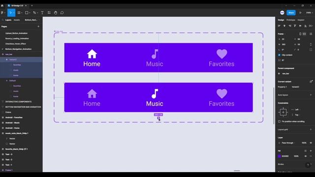 Animated Bottom Navigation Bar | Figma Animation смотреть онлайн