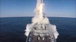 Пуск ракет «Калибр» фрегатом ЧФ по объектам ВСУ