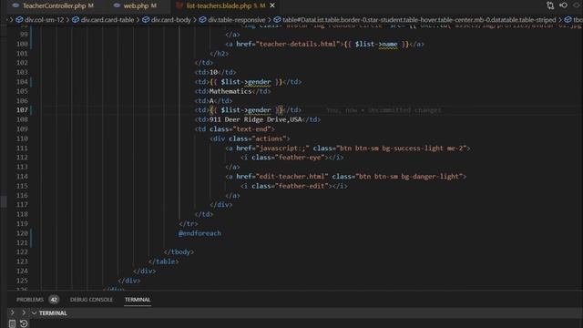 Join table show list data teacher Laravel | School System смотреть онлайн