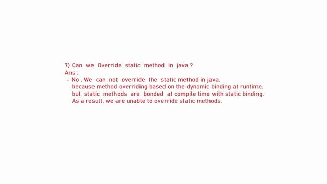7. Can we override static method | Java interview question | Siddharth Lecture смотреть онлайн