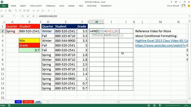 Excel Magic Trick 1106: 3-D Gradient Conditional Formatting For Row with AND Criteria смотреть онлайн