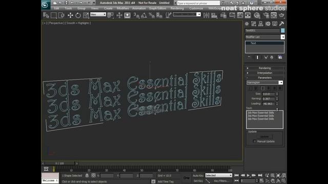 Learn Autodesk 3ds Max -- Chapter 5 - Creating 3D Text from 2D Text Primatives смотреть онлайн