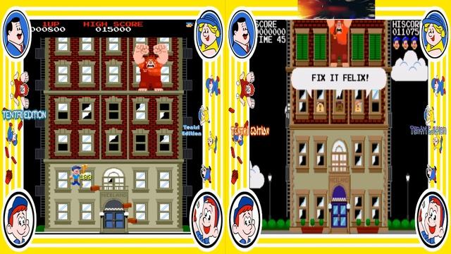 Fix-It Felix Jr. Arcade Comparison