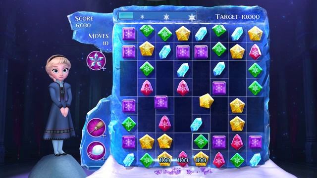 Disney's Frozen Free Fall: Snowball Fight - Level 10 - No Boosters - 3 Stars смотреть онлайн