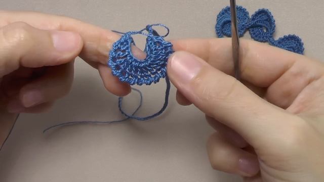 УРОК ВЯЗАНИЯ.Элемент для ирландского кружева.Crochet flower pattern.Irish lace. смотреть онлайн