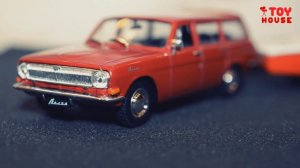 Diecast unboxing VOLGA GAZ 2402 clip CAR scale models 1/43 cars of the USSR