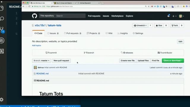 Day 4 - Morning, part 1: New project; renaming a GitHub repo - XTBC 2018 Session 1 смотреть онлайн