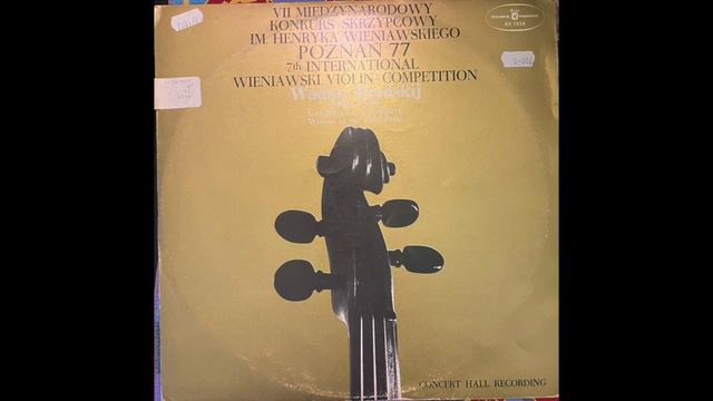 Vadim Brodsky, Wieniawski Violin Concerto in D Op. 22 Poznan Philh Symph Orch, Zygmunt Rychert 1977