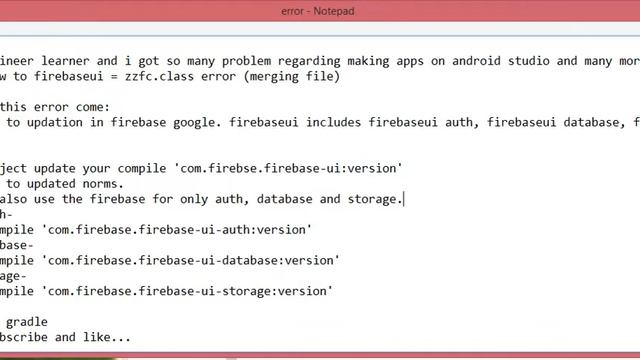 Firebase Android Studio: Error of merging debug смотреть онлайн
