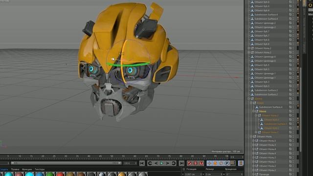 Bumblebee Head 3D Model (Rigging&Animation) смотреть онлайн