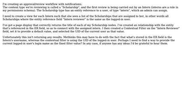 Views 3: filter nodes such that an entity reference on the node corresponds to the current user смотреть онлайн