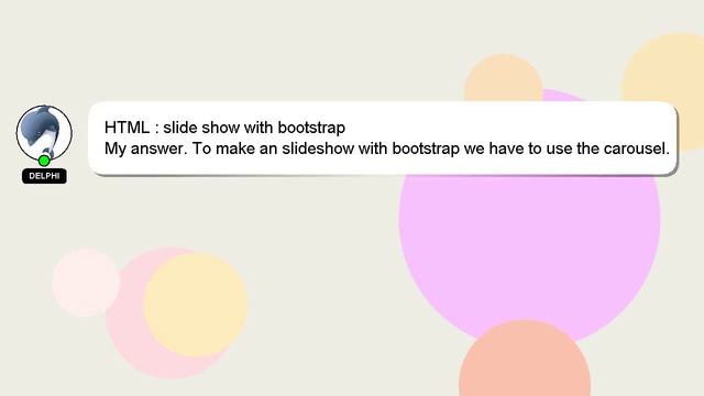 HTML : slide show with bootstrap смотреть онлайн