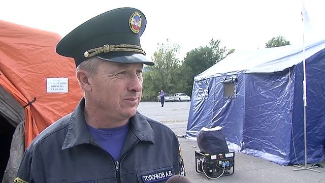 Второй день тренировок по гражданской обороне. Пункт временного размещения граждан. смотреть онлайн