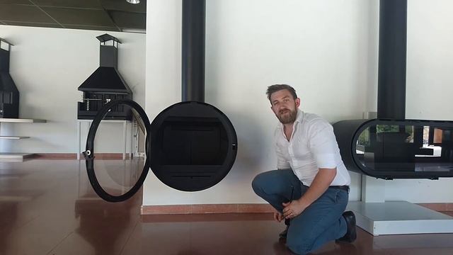 Wall Mounted Wood Stove: Rocal D7 Circular Wood Stove