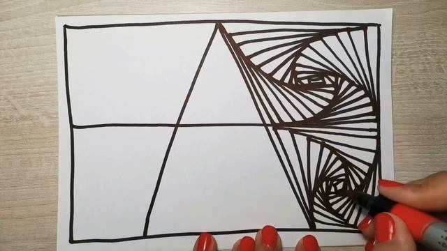 Рисование с узором из чёрных линий 3д узор 3д орнамент/Figure from the lines of the 3D pattern смотреть онлайн