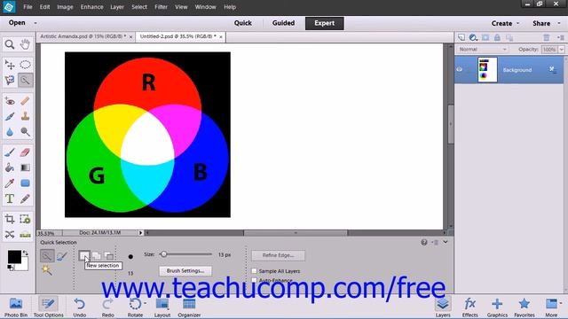 Photoshop Elements 12 Tutorial The Quick Selection Tool Adobe Training Lesson 8.7 смотреть онлайн