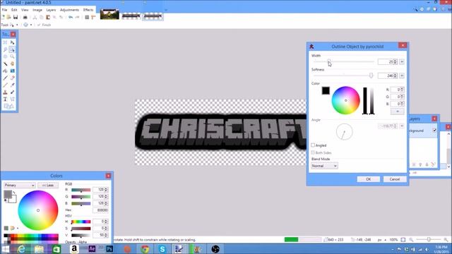 How To Make A Custom Minecraft Logo! Paint.net