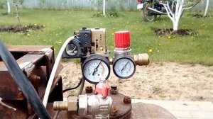 Работа компрессора при работе с пескоструем