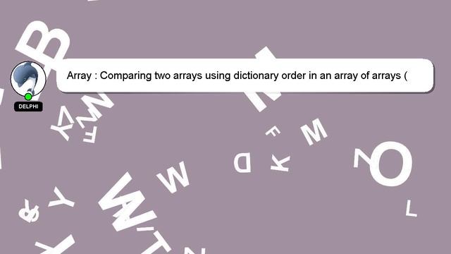 Array : Comparing two arrays using dictionary order in an array of arrays (java) смотреть онлайн
