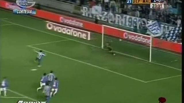 Omar Bravo primer gol con Deportivo la Coruña 2008 de penal смотреть онлайн