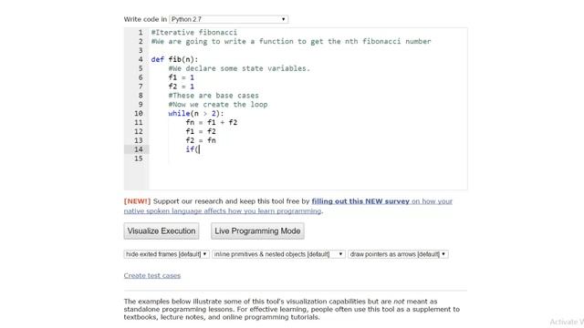 Iterative fibonacci in Python. How to get the nth term of the fibonacci sequence. смотреть онлайн