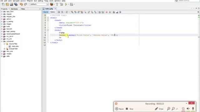 How to declare Variables in php and way the of creating array Lecture No 2 part 2 смотреть онлайн