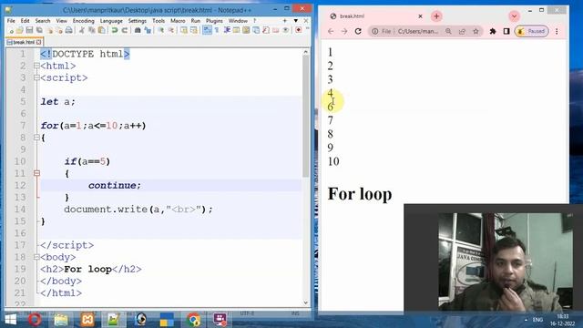 JavaScript Break Continue Statement in JavaScript in Hindi Urdu смотреть онлайн
