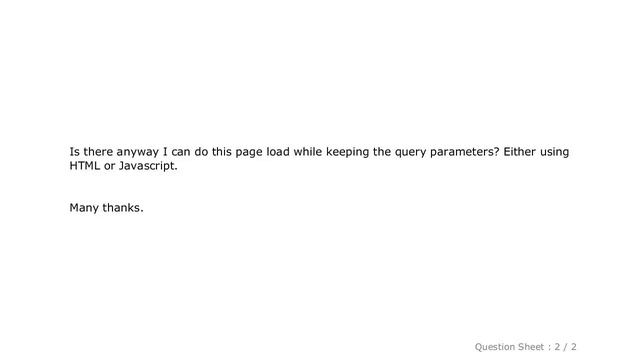 HTML : How to keep URL query parameters when following a link? смотреть онлайн