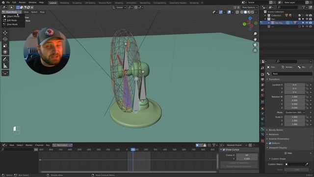 Easily Rig Simple Objects: Desk Fan (Blender 2.93) смотреть онлайн