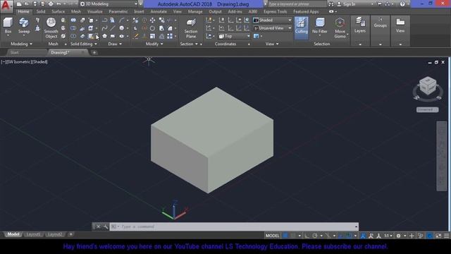 41 Auto CAD 3D Solid Edit Seprate, Clean, Shell, Check convert to Surface and solid. смотреть онлайн