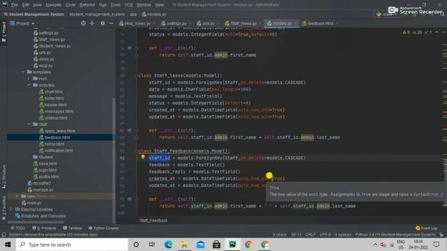 Staff Feedback (Frontend and backend) | Part - 1 | Django Projects | Django Tutorial In Hindi смотреть онлайн