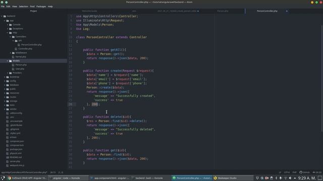 Tutorial FullStack: Angular 10 + Laravel 8 - CRUD Part 2 Backend смотреть онлайн