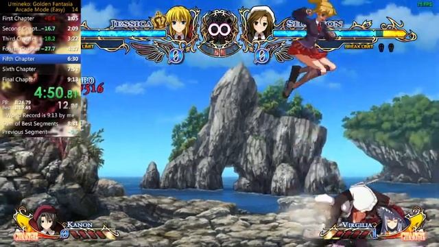 Umineko: Golden Fantasia Arcade Mode (Easy) - 8:50 смотреть онлайн