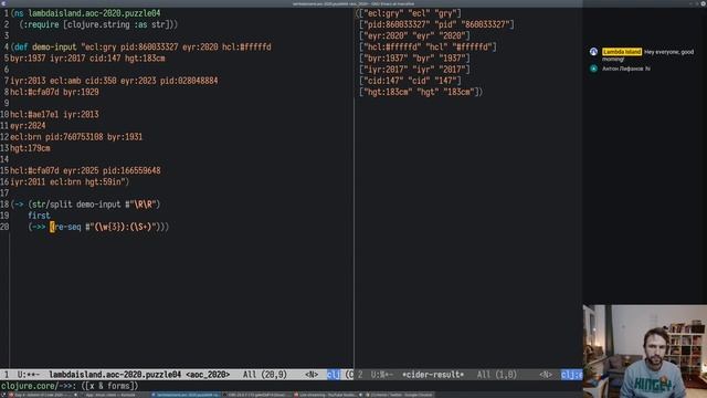 Advent of Code in Clojure - 2020 day 4 смотреть онлайн