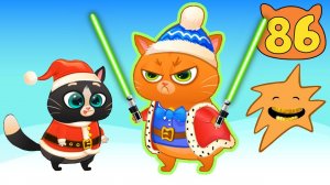 Суровый КОТИК БУБУ №86. НОВЫЙ ГОД и пранки. Мультик ИГРА про котят на канале Хвостик ТВ