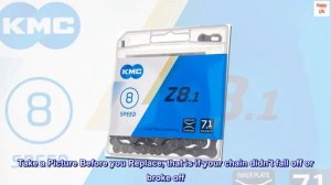 KMC, Z8.1, Chain, Speed: 6/7/8, 7.1mm, Links: 116, Grey