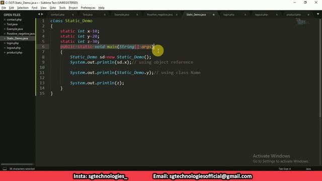 How to access static variables "core java tutorial for beginners Part- 12 in हिंदी" смотреть онлайн