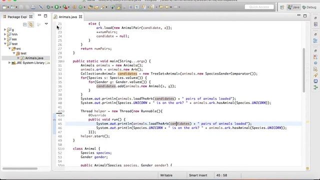 Java concurrency example -- Load the ark with multithreading part 1 смотреть онлайн