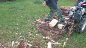 Дровокол конусный из мотоблока. Своими руками.