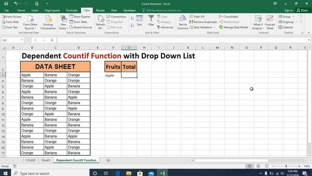How to use Dependent Countif Formula With Drop down List In Excel - Learning So Simple смотреть онлайн