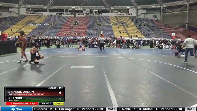 Junior 152 Lou Noble California Vs Brendon Abdon Lake Gibson High School Wrestling смотреть онлайн