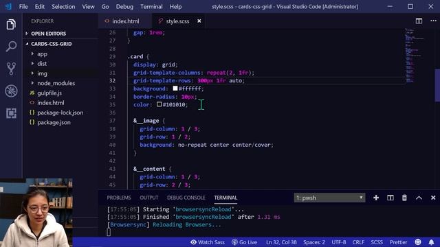 CSS grid cards with animated hover effect | HTML/CSS смотреть онлайн