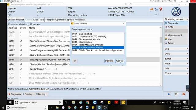 ODIS Replace Control Module & Other Service Functions смотреть онлайн